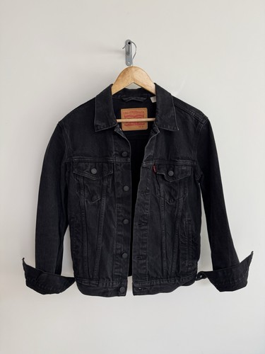 Levi’s Denim Trucker Jean Jacket Washed Black Small - Picture 2 of 13