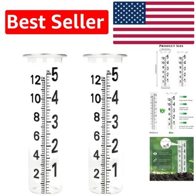 Clear & Accurate 5-inch Rain Gauge Replacement Tubes - 2 Pack for Easy Reading