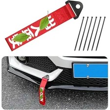 Car Racing Tow Strap, Nylon High Strength Sports Style Decorative Traction Red