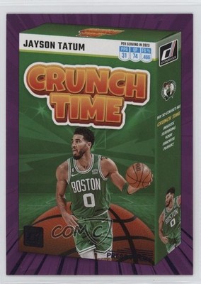 2023-24 Panini Donruss Crunch Time Purple Press Proof Jayson Tatum #10 1dm4