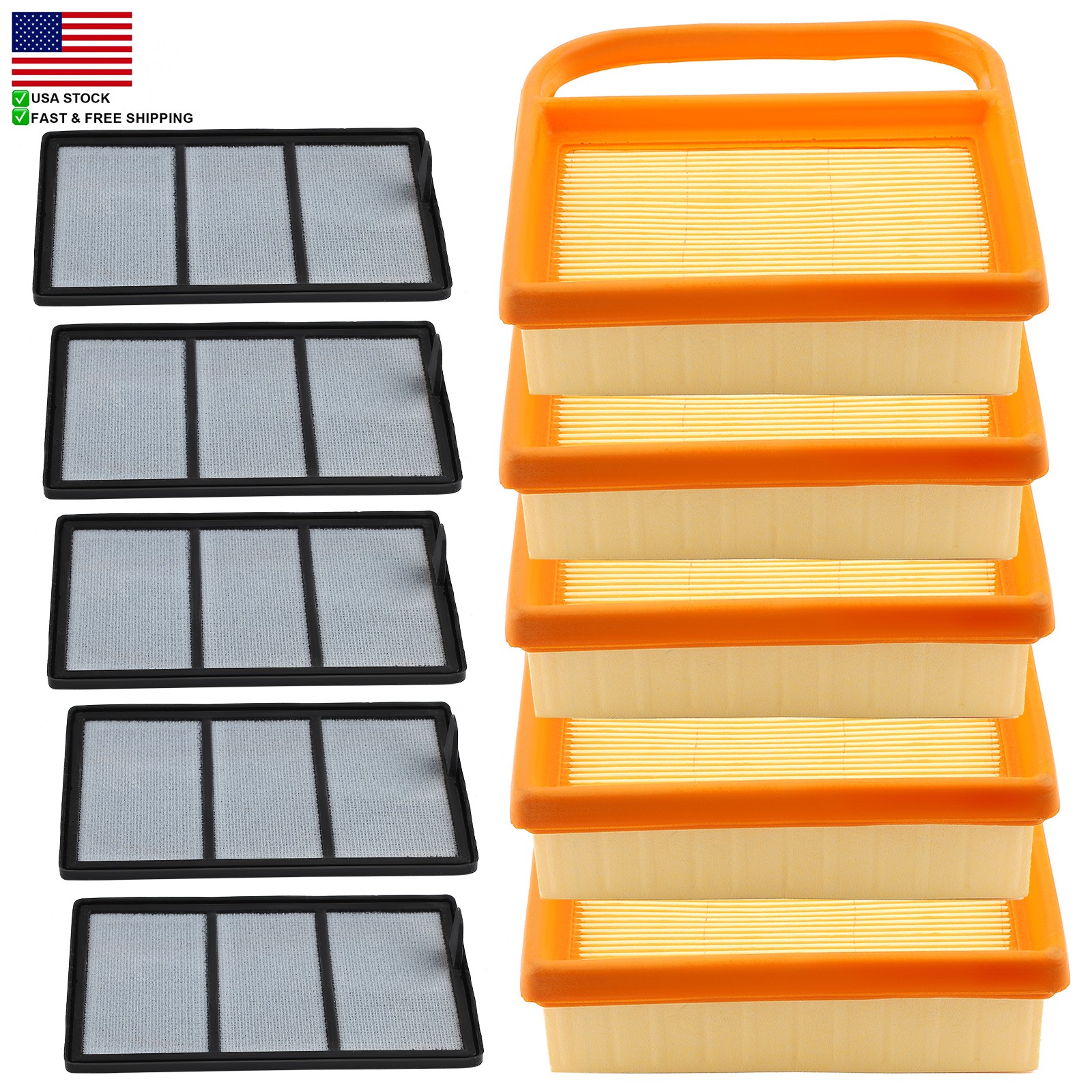 5x Air Filter Set For Stihl TS410 TS420 Concrete Cut Off Saws Part 4238-140-4402