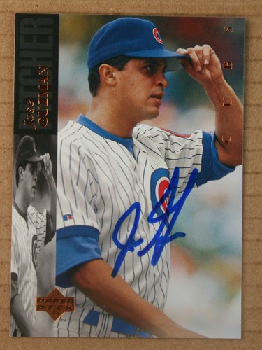 HANDSIGNIERT - Jose Guzman Upper Deck #196 Chicago Cubs 1994