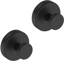 Suction Cup Hooks for Glass Window, Mirror, Wreaths - Black 2 Pack 
