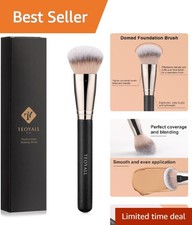 Domed Foundation Brush with Soft Synthetic Bristles for Flawless Application