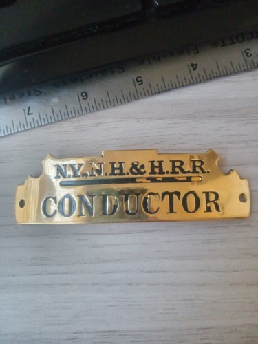 New York New Haven & Hartford Railroad N.Y.N.H.&H.R.R Conductor Hat Badge