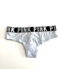Victoria's Secret PINK Logo Cheekster Panty Light Blue Wide Band