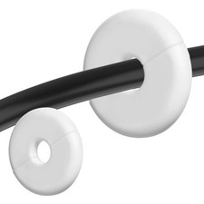 Thinp 2 Pcs Wall Grommets for Cables, Cable Pass Through Anti-Slip White 