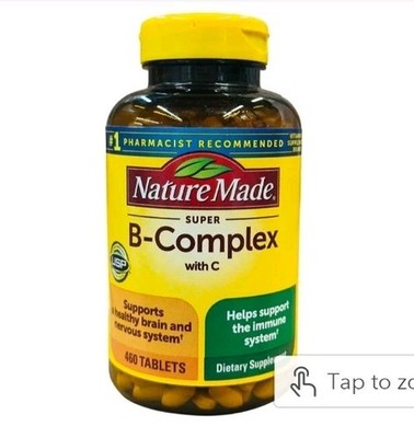 Super B-Complex con C, 460 tabletas con vitaminas y minerales Healthy brain, Ner
