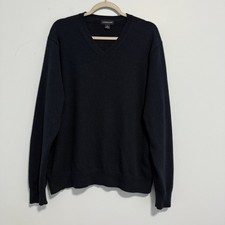 Lands End Men  s 100 Cashmere Navy Pullover Sweater Size L