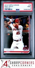 2019 TOPPS CHROME UPDATE #76 MIKE TROUT ANGELS PSA 9