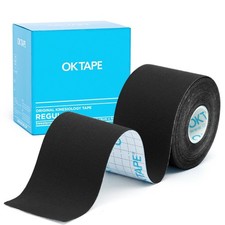 Kinesiology Tape 2in 16.4ft Uncut Roll Black Regular Original Cotton Elastic