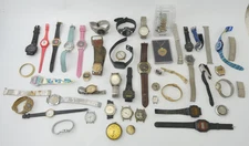 Mixed Lot Wristwatches Estate Find Westclox Rob Roy Bradley Pocket Watch Parts