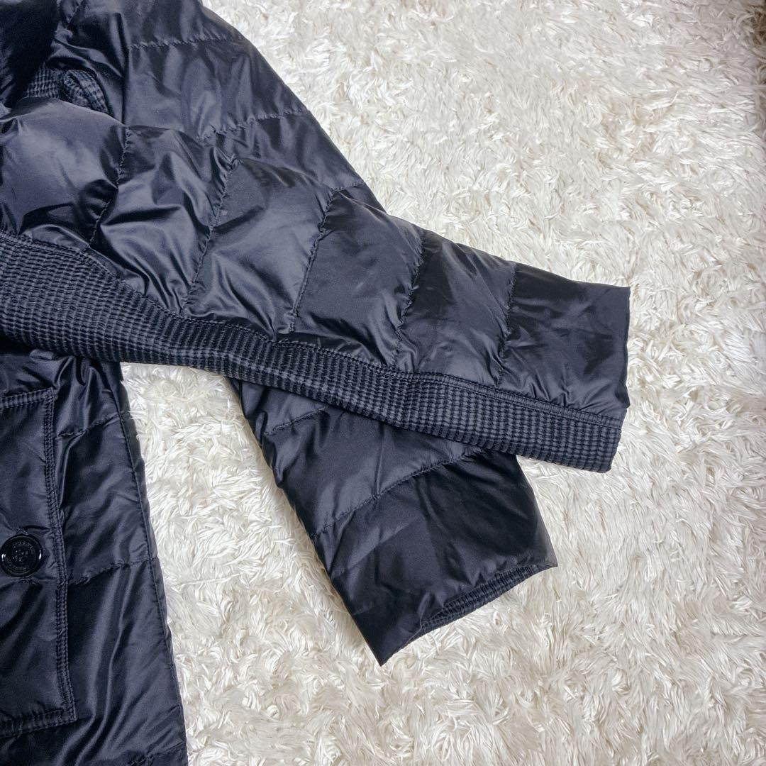 Burberry London Down Coat Black With Nova Check Pattern Size 40 For Women thumbnail 4