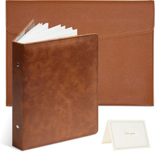 4X6 Photo Album Set, 112 Pockets Vintage Vegan Leather Cover Memory Book