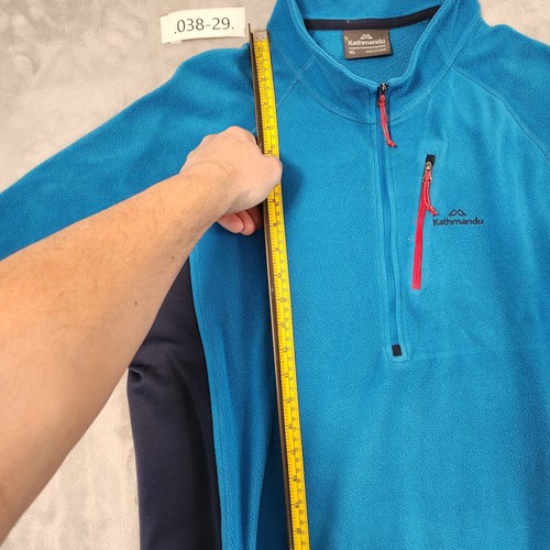 Kathmandu Jumper Mens XL BLUE POLYESTER Quarter Zip Fleece Walking Hiking WARM - Bild 5 von 12