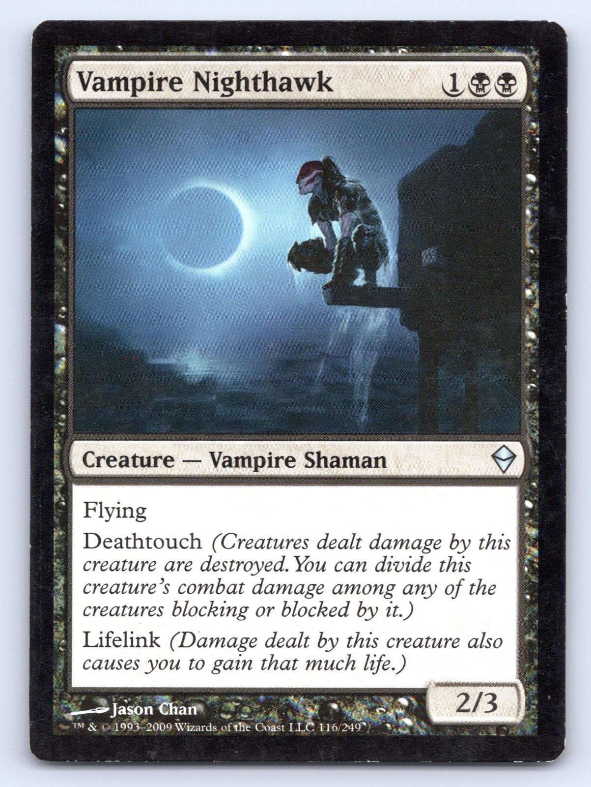 Vampire Nighthawk 116 Uncommon Zendikar Magic: The Gathering Lightly Played