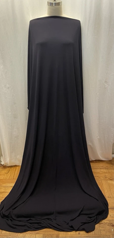 100%  Rayon Matte Jersey Dark Navy Blue Color By The Yard  54" Wide - Image 3 of 4