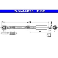ATE 24.5241-0429.3 Bremsschlauch für OPEL ASTRA H H GTC MERIVA B ZAFIRA B A04