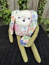 OOAK Artist Made Cotton And Felt Spring Bunny Plush With His Favorite Toy Ball 