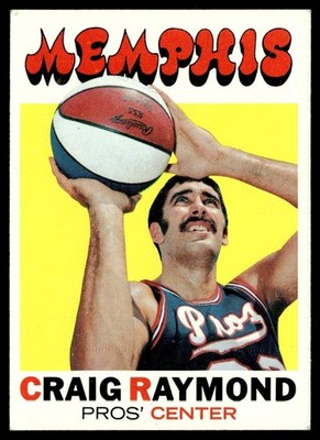 1971-72 Topps Card Basketball Craig Raymond Memphis Pros #203 EX-MT