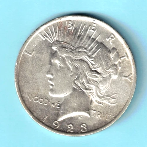 SILVER 1923 P PEACE SILVER DOLLAR UNGRADED - BEAUTIFUL COIN