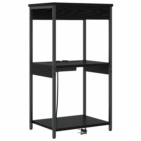 Nachttisch Schwarz Eichen-Optik 41X31X76 Cm Holzwerkstoff-image