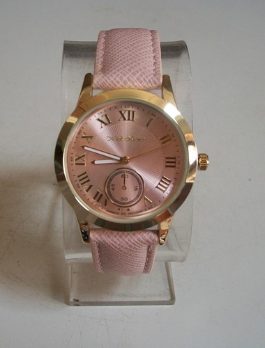 Women's Pink, Black, Blush, Turquoise, Denim Look Leather Band Fashion Watch - Picture 29 of 78