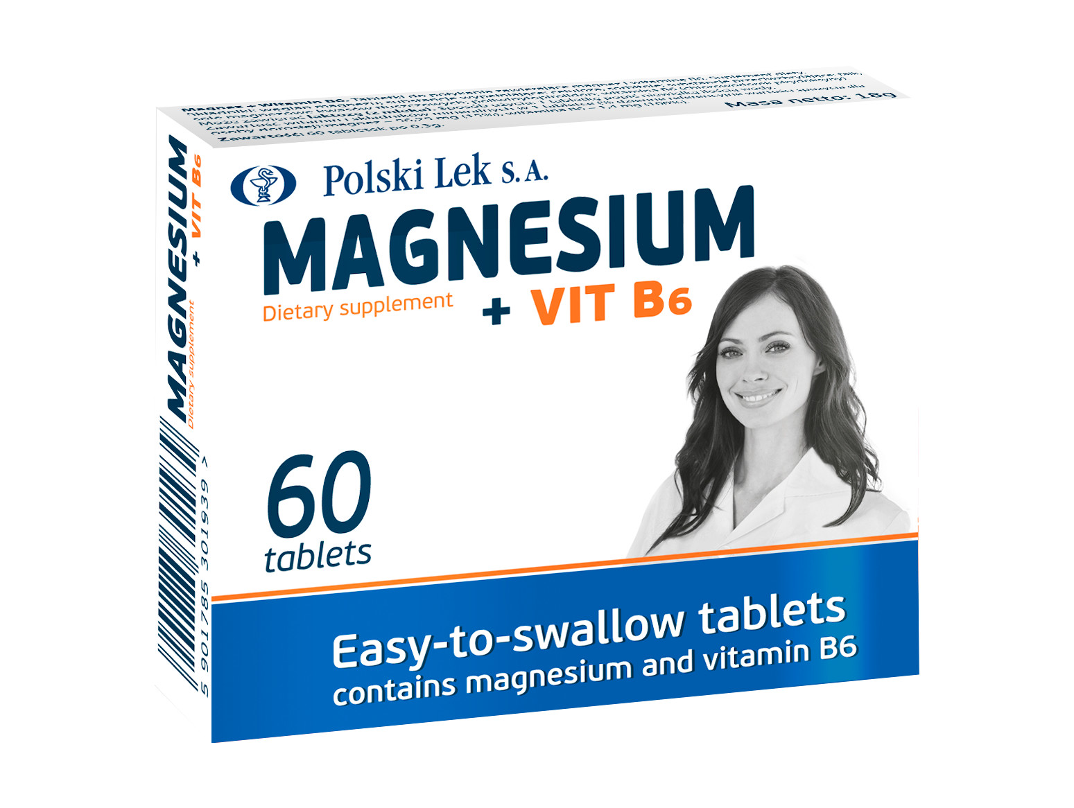 Magnesium Magnez Vit B6 Cramp Stress Fatigue 60 Strong Tablets Easy to Swallow