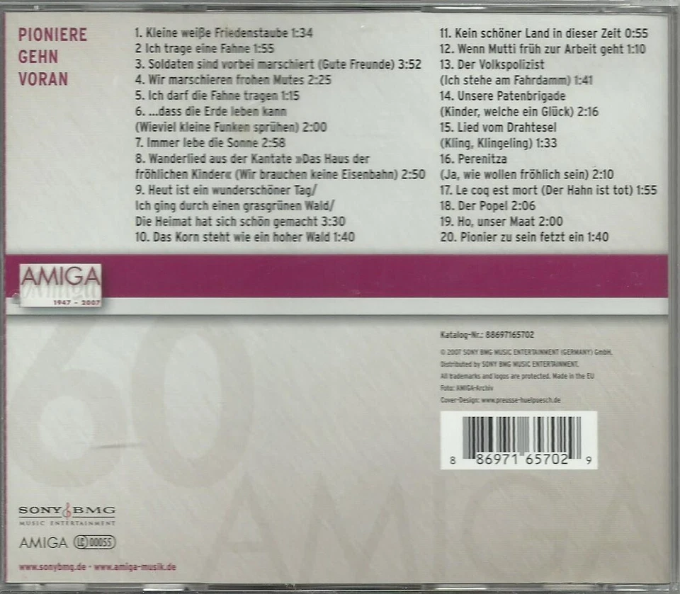 Pioniere Gehn Voran (CD Selten !) Die Schönsten Pionier-Und Kinderlieder - Bild 2 von 2