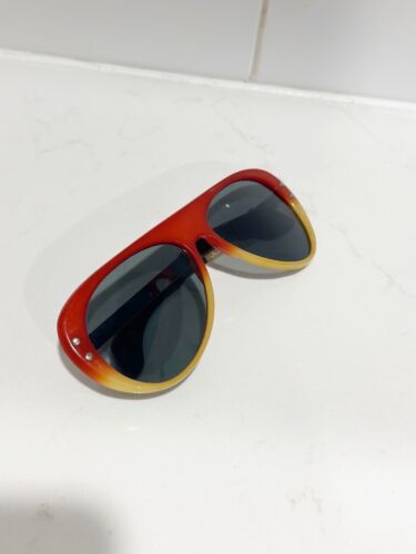 Unique NOS Vintage MOD Red Yellow COLOR BLOCK Sport Aviator Unisex Sunglasses - Picture 11 of 24
