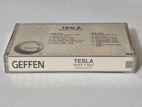 TESLA BUST A NUT SEALED PROMO TAPE CASSETTE ROCK GEFFEN RECORDS 1994 HARD VTG 90 - Foto 2 di 6