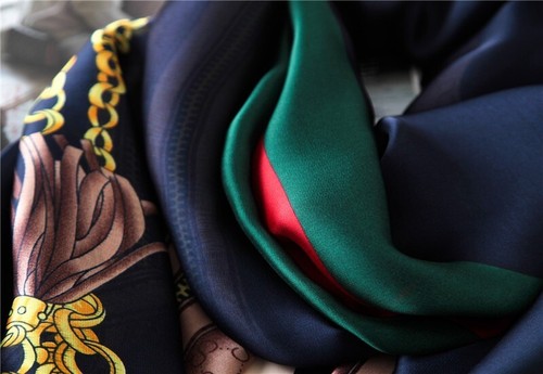 Women Lady Winter Quality Elegant Luxury Style Print Large Silk Scarf Wrap Shawl - Picture 5 of 15