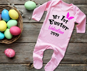 my 1st easter sleepsuit