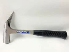 Shop-Tek 22-oz Brick Hammer, One Piece Forged Alloy Steel with Magnetic Holder