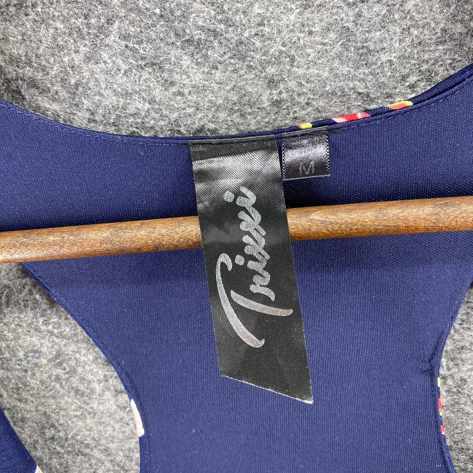 Trixxi Dress Women M Medium Blue Striped Maxi Long Lined Sleeveless Casual - Image 4 of 4