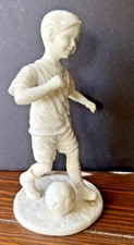 1995 Lenox China Jewels Collection Boy Soccer USA Made Figurine 8" Sure Shot VTG