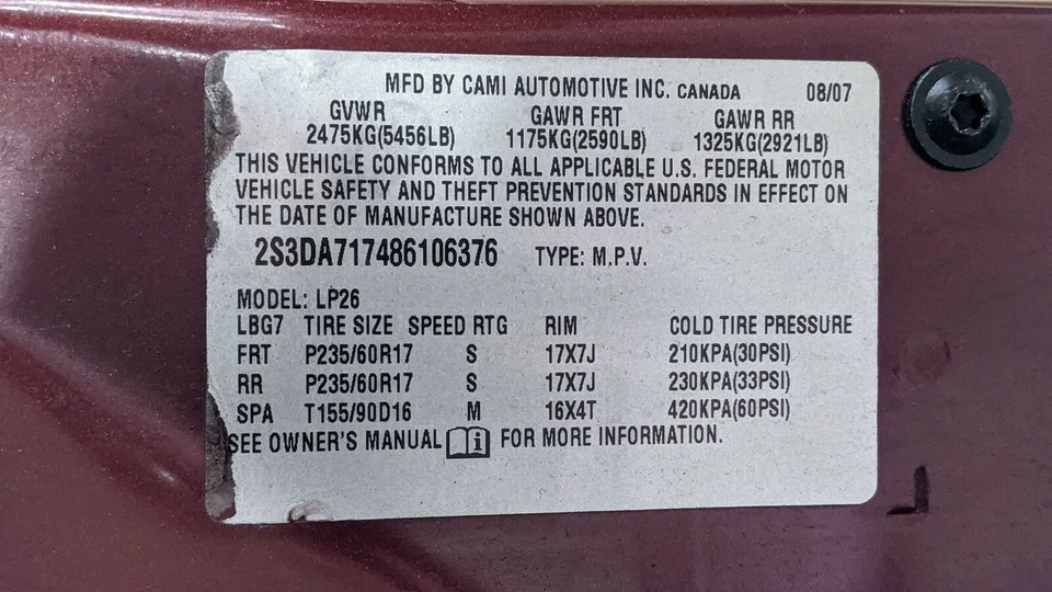 Suzuki Grand Vitara XL-7 2008 diferencial portador trasero con 93.299 millas 07 09 Foto 4 de 4