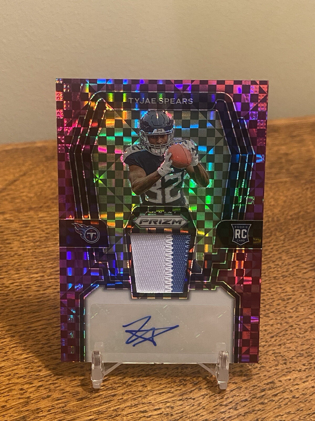 2023 Panini Prizm Tyjae Spears RC Auto Patch RPA Purple Power Prizm /49