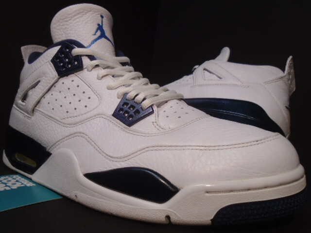 NIKE AIR JORDAN IV 4 RETRO LS COLUMBIA WHITE LEGEND BLUE