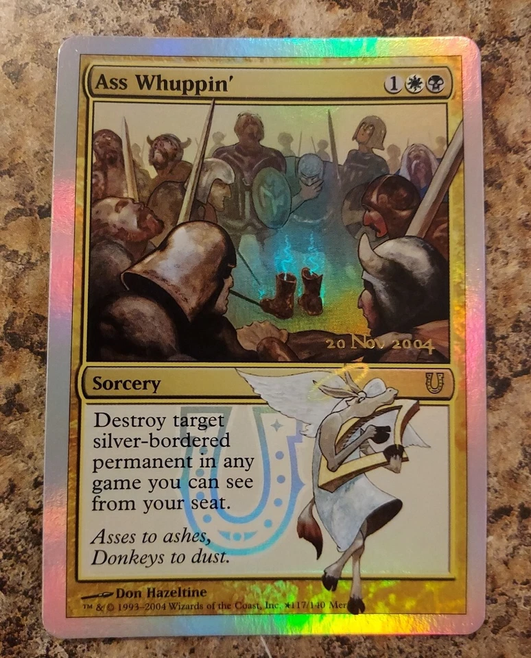MTG ✨ASS WHUPPIN’ FOIL - Pre-Release Promo ✨Unhinged NM/MINT RARE 2004 MTG - Image 3 of 3