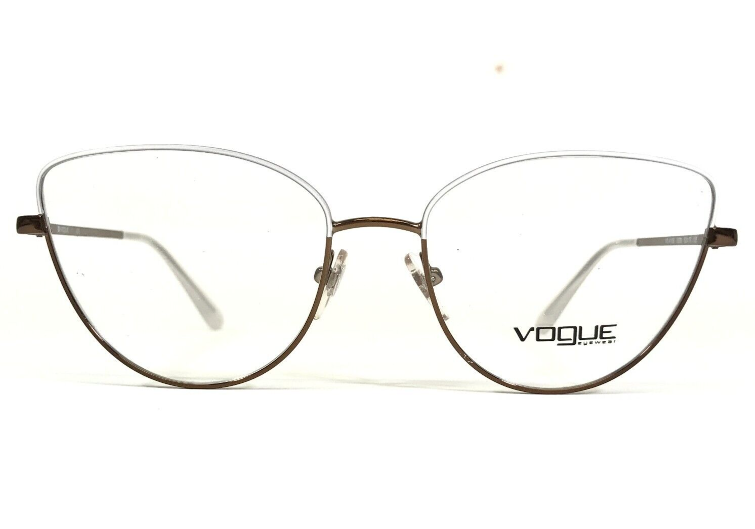 Vogue Eyeglasses Frames VO4109 5099 Brown Copper White Cat Eye 53-17-135