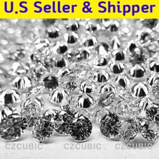 CUBIC ZIRCONIA  LOOSSE STONE VACUUM 1,000 PCS CZ GREAT QUALITY 0.7 - 12 MM