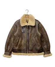 B-3 WW2 RAF Men's Brown Bomber Flying Aviator Fur Irvin Shearling Leather Jacket