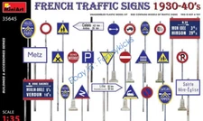 MINIART 35645 1/35 Scale French Traffic Signs 1930-40`S Model Kit