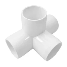 Buildable PVC 4-way 3/4" PVC Elbow (10 Pack) Pipe Fittings Garden Raised Beds