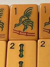 BAKELITE MAH JONGG "CHICKEN" TILE set BY ROTTGAMES ready for play 4/24/24
