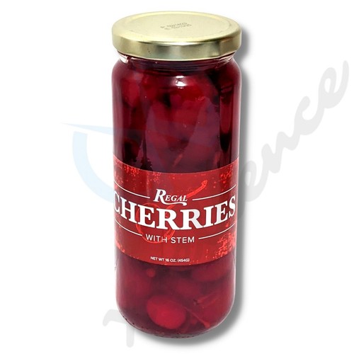Ciliegie Maraschino Regal Rosso con Gambo 16 oz Senza Glutine Kosher Made in USA - Foto 2 di 4
