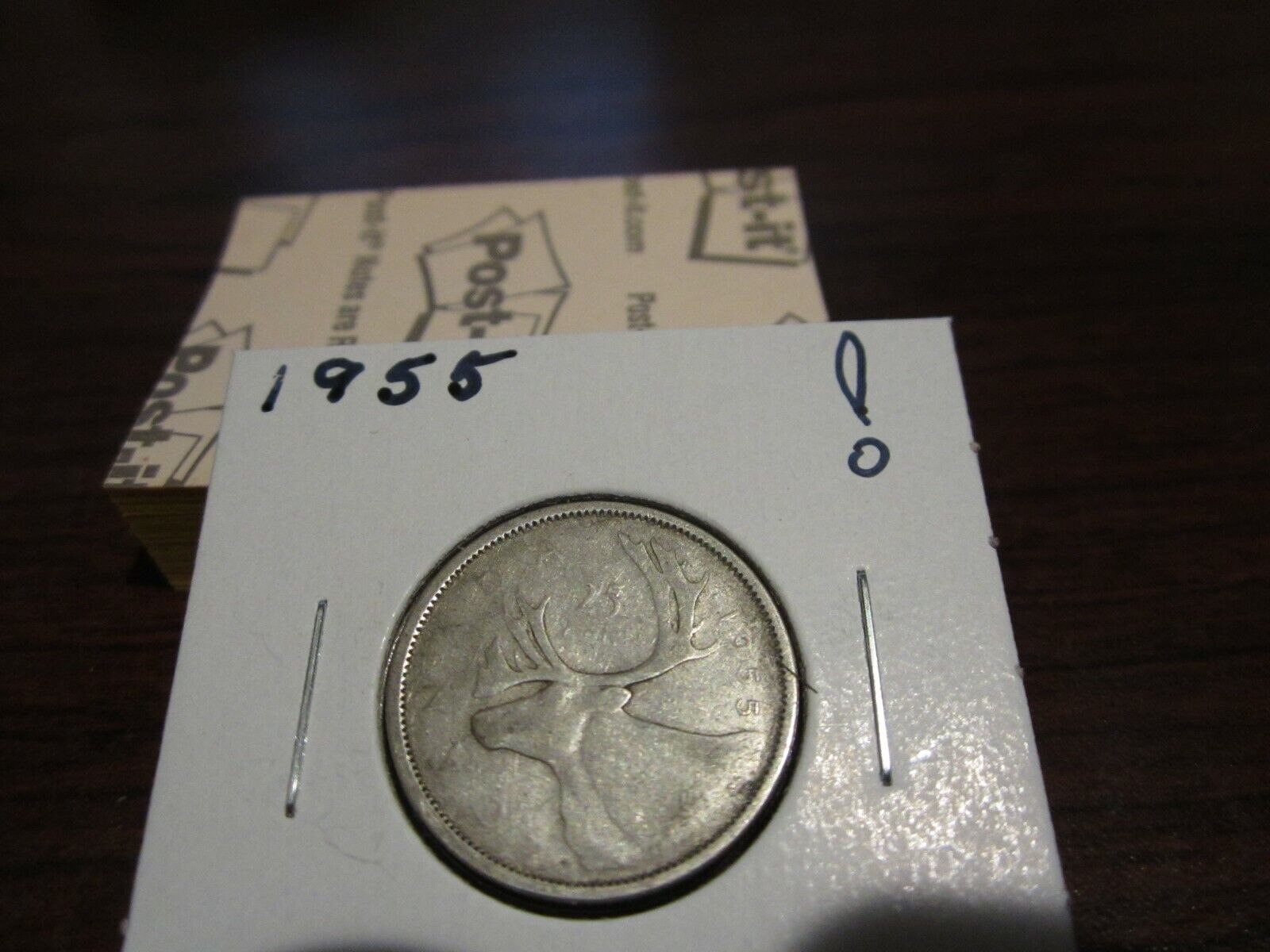 1955 - Canada - 25 cent coin - silver Canadian quarter
