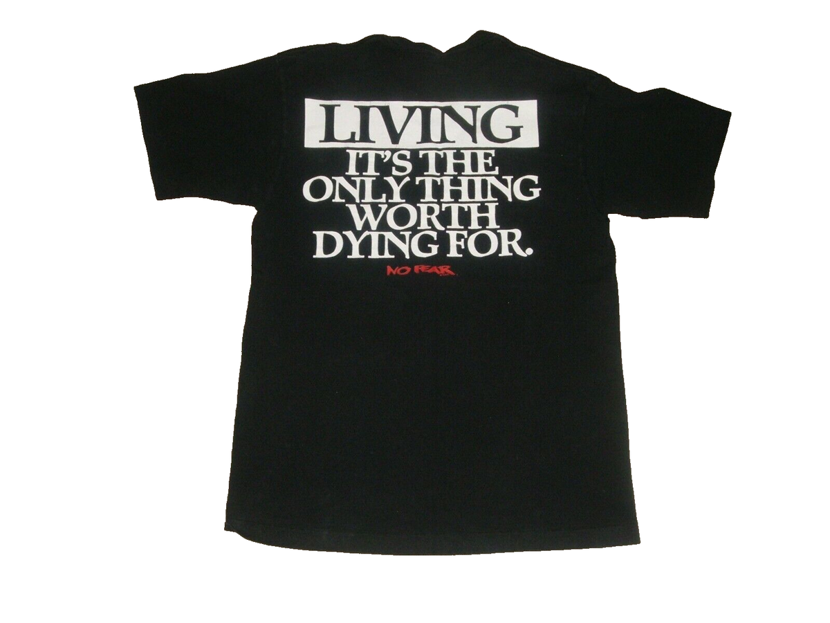 Vintage 90s No Fear T-Shirt Sz L 90's 2-sided RARE Single Stitch