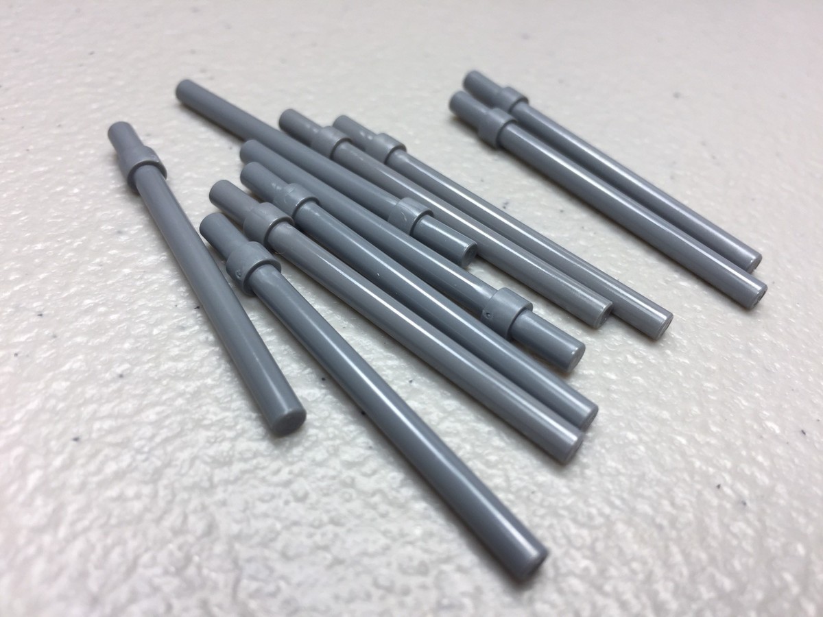 New Dark Bluish Gray LEGO Bar 6L w/ Stop Ring Poles Antennas 63965